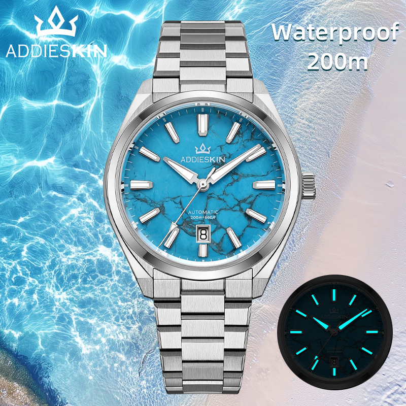 Minute Repeater Watch - AddiesKIN K010 Turquoise Dial Automatic Mechanical