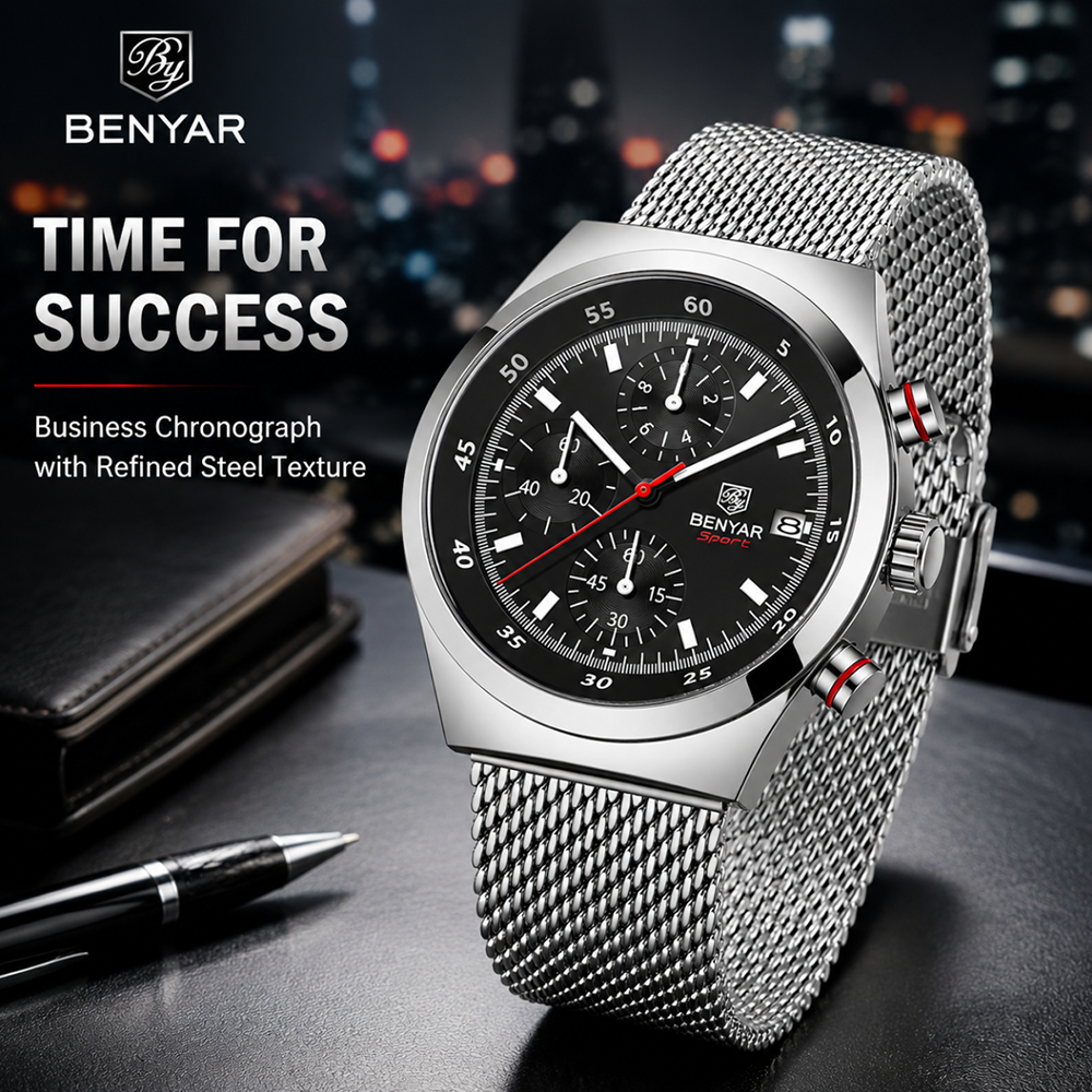 Luxury Watch Strap - BENYAR Top Luxury Brand Men's Business