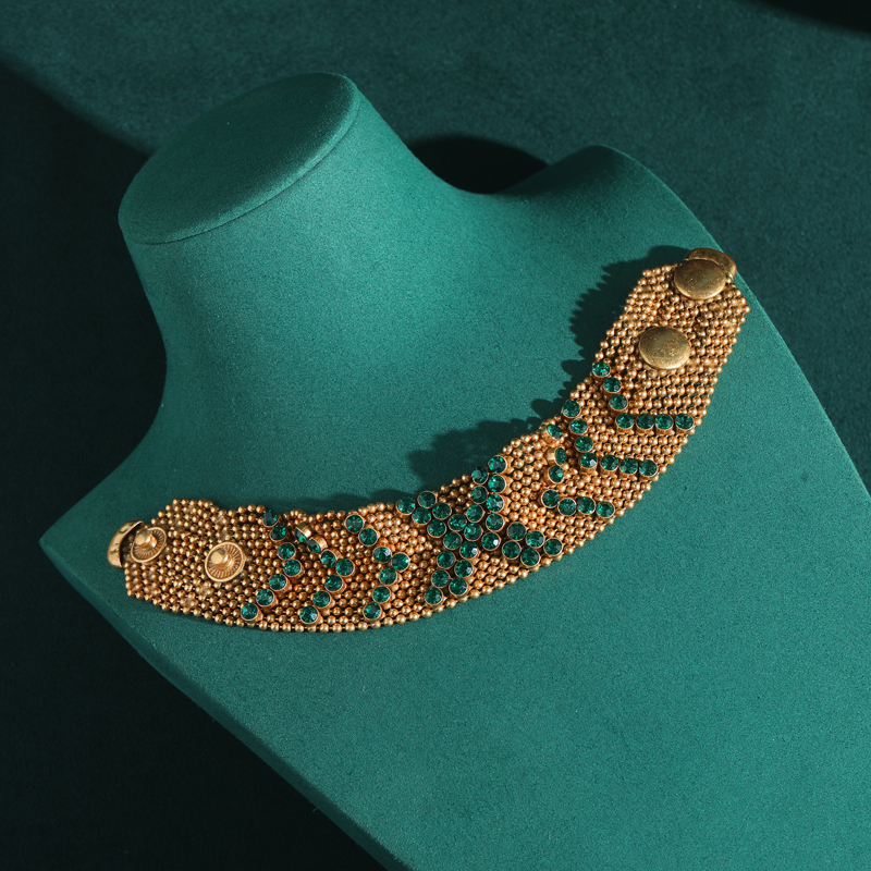 Vintage Green Rhinestone Brace - Luxury Watch In Dubai recension och pris