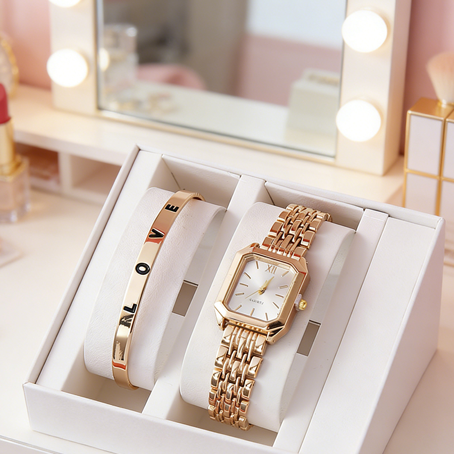 2PCS/set Luxury Women's Quartz - Ladies Luxury Watch recension och pris