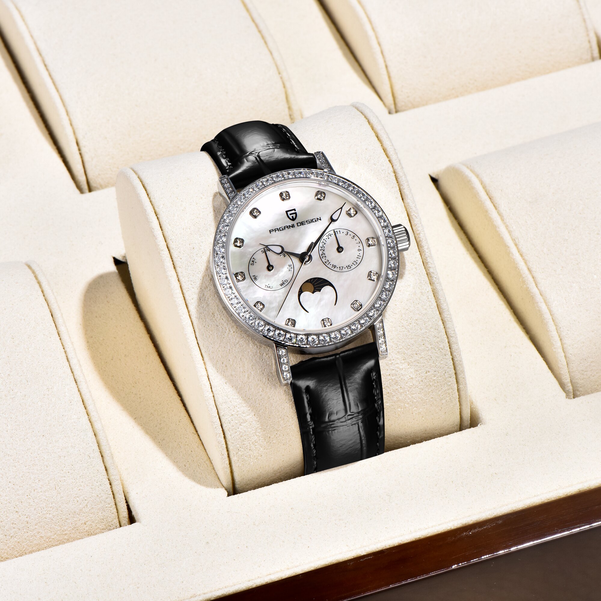 PAGANI DESIGN Elite Luxury Lad - Luxury Watch Moon Phase recension och pris