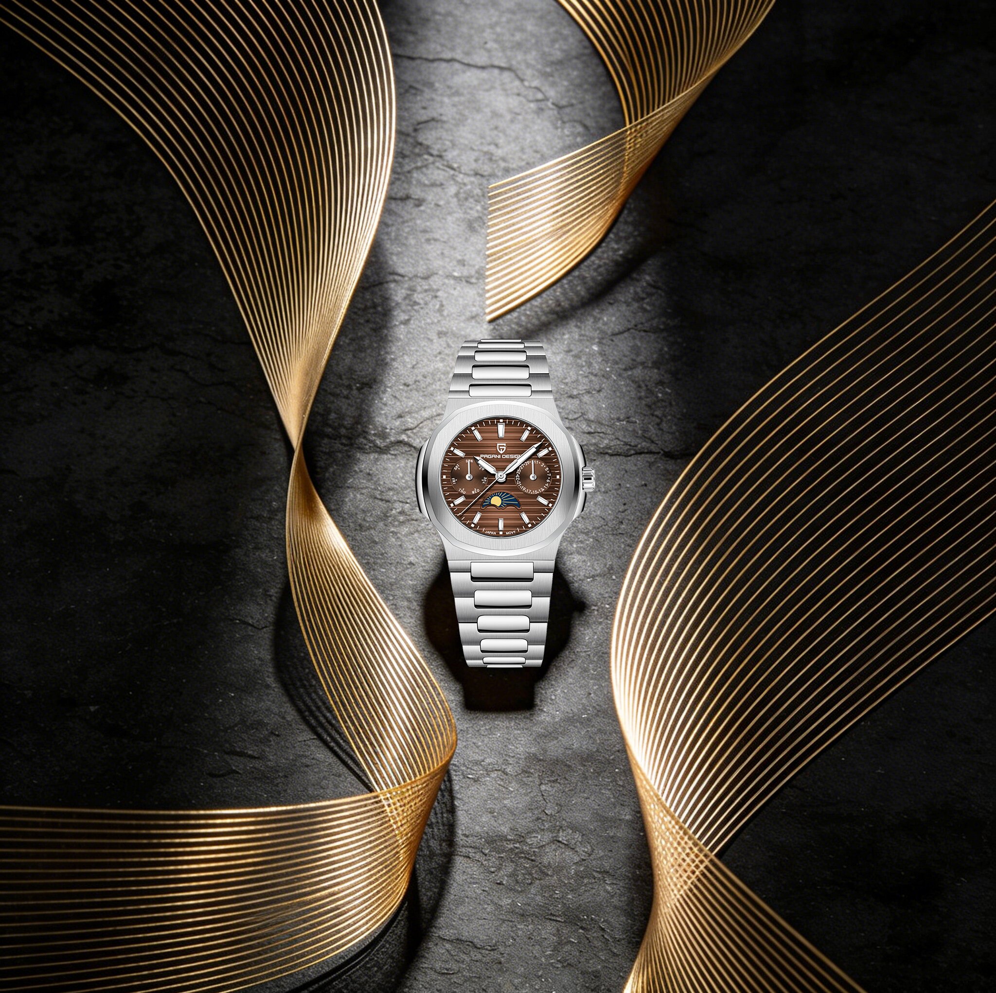 PAGANI DESIGN Simple High-End  - Luxury Watch Moon Phase recension och pris