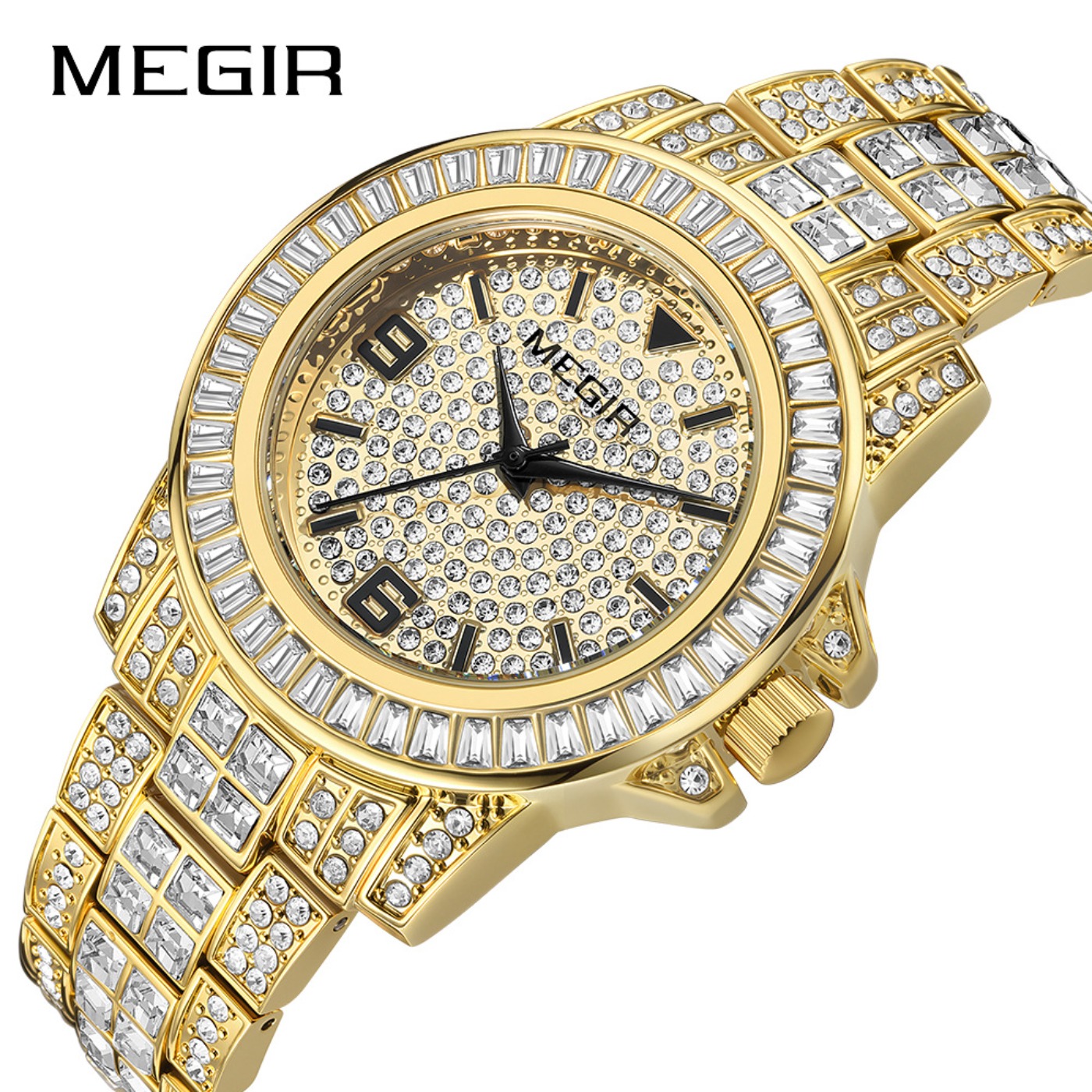 MEGIR Luxury Diamond Watches U - Luxury Watch Strap recension och pris