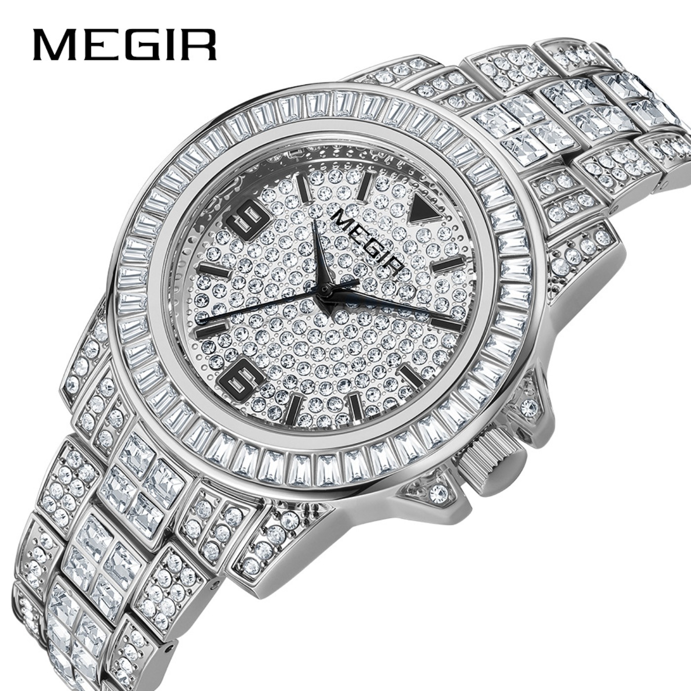 MEGIR Luxury Diamond Watches U - Luxury Watch Strap recension och pris