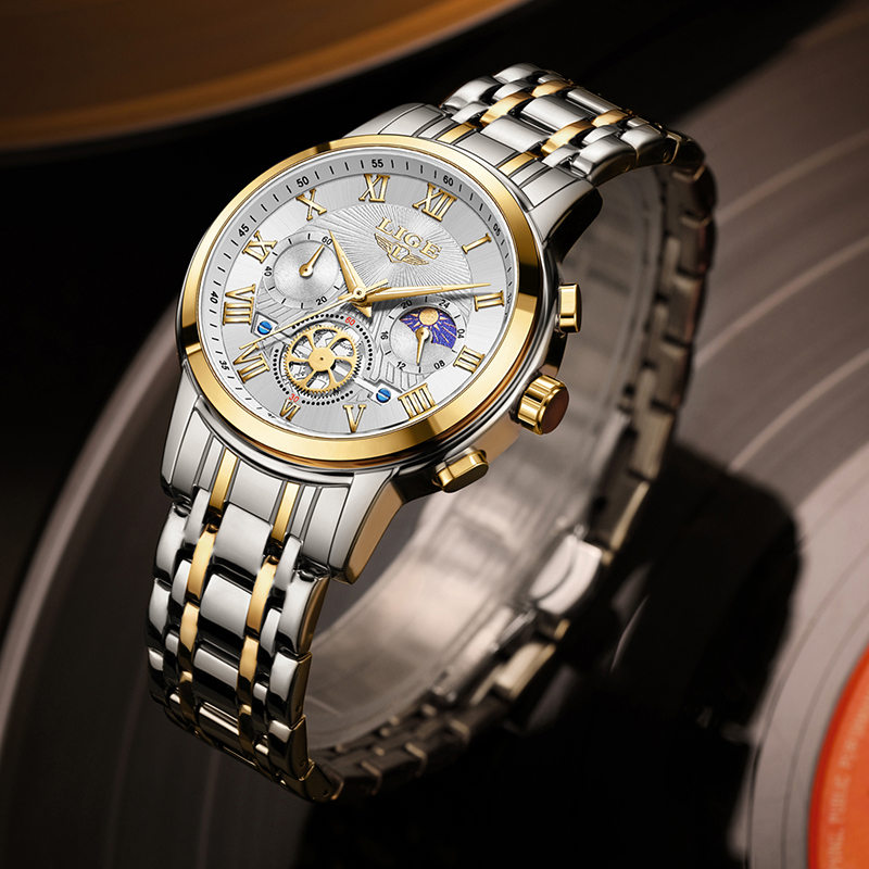 LIGE Ladies Watches Top Brand  - Luxury Watch Moon Phase recension och pris