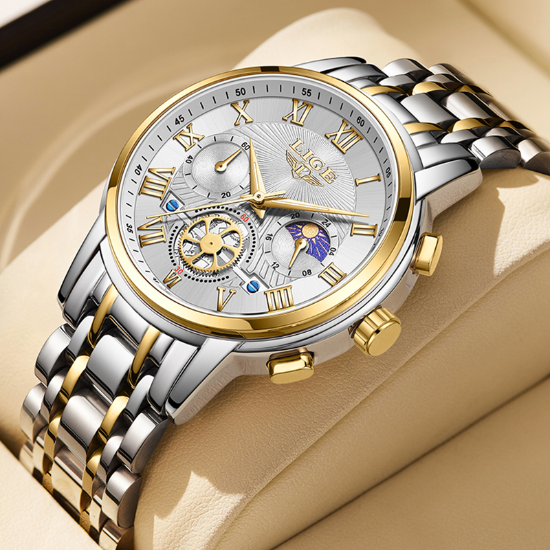 LIGE Ladies Watches Top Brand  - Luxury Watch Moon Phase recension och pris