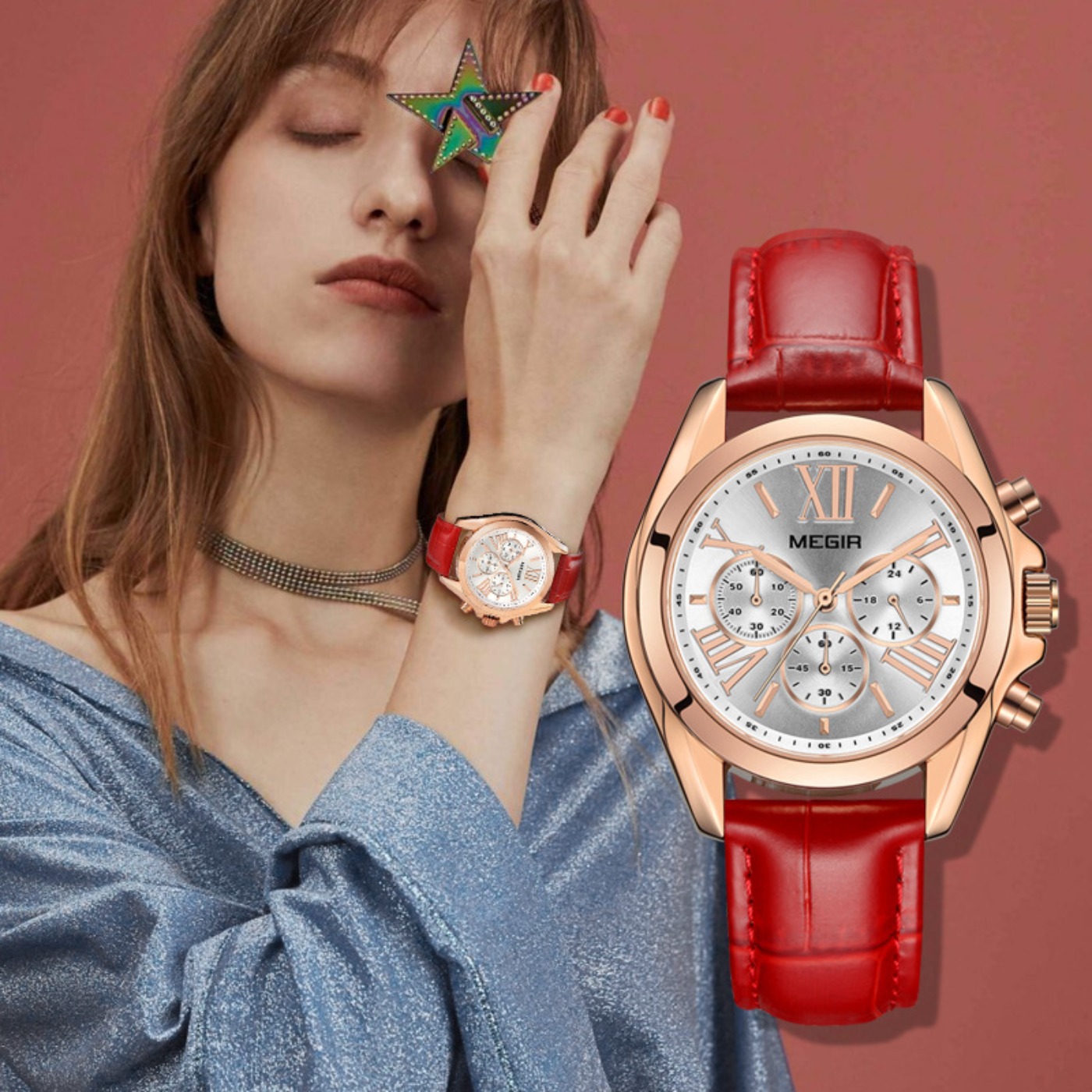 MEGIR New Luxury Leather Watch - Ladies Luxury Watch recension och pris