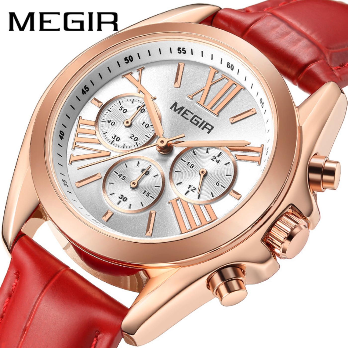MEGIR New Luxury Leather Watch - Ladies Luxury Watch recension och pris