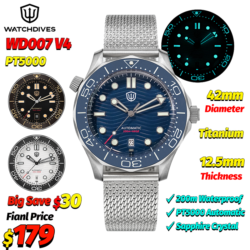 Watchdives WD007 V4 Automatic  - Luxury Watch Strap recension och pris