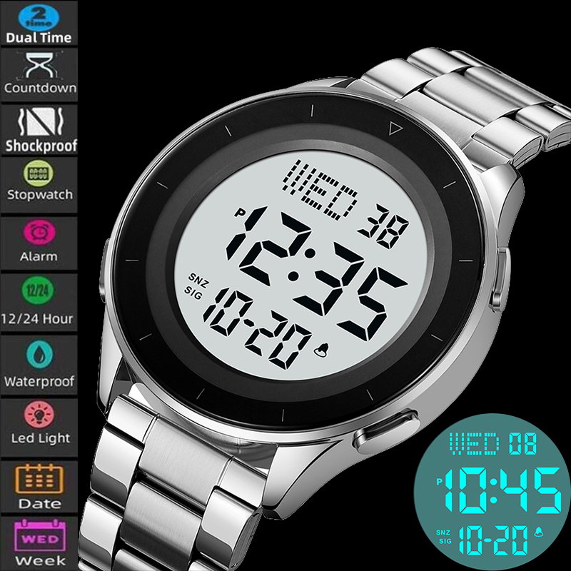 Skmei Dual Time Zone LED Digit - Minute Repeater Watch recension och pris