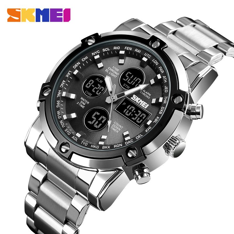 Skmei 1389  Men Three Time Qua - Minute Repeater Watch recension och pris