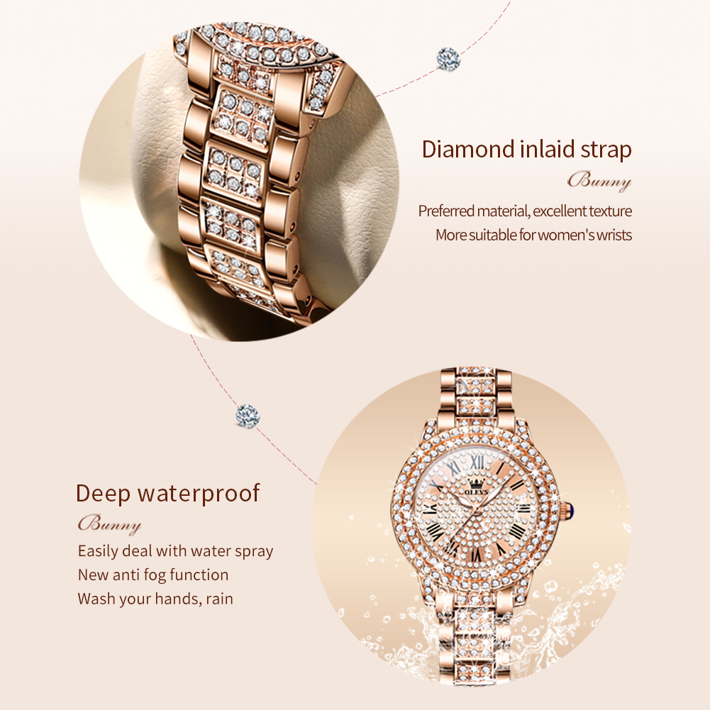 OLEVS 9943 Luxury All Diamond  - Ladies Luxury Watch recension och pris