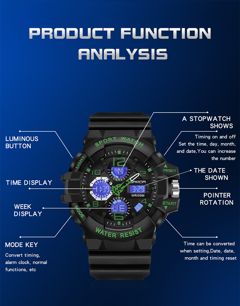 SANDA Brand G- Style Military  - Luxury Watch Shop recension och pris